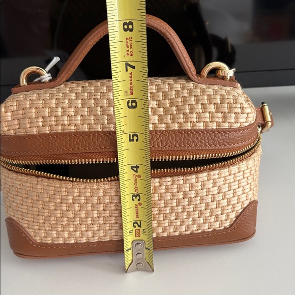 Cheval Firenze Raffia and Leather Tan Woven Handbag! Gorgeous - Picture 15 of 16